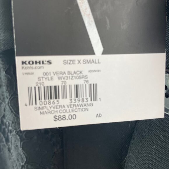 Simply Vera VERAWANG Black lace jacket Size XS - Picture 2 of 5